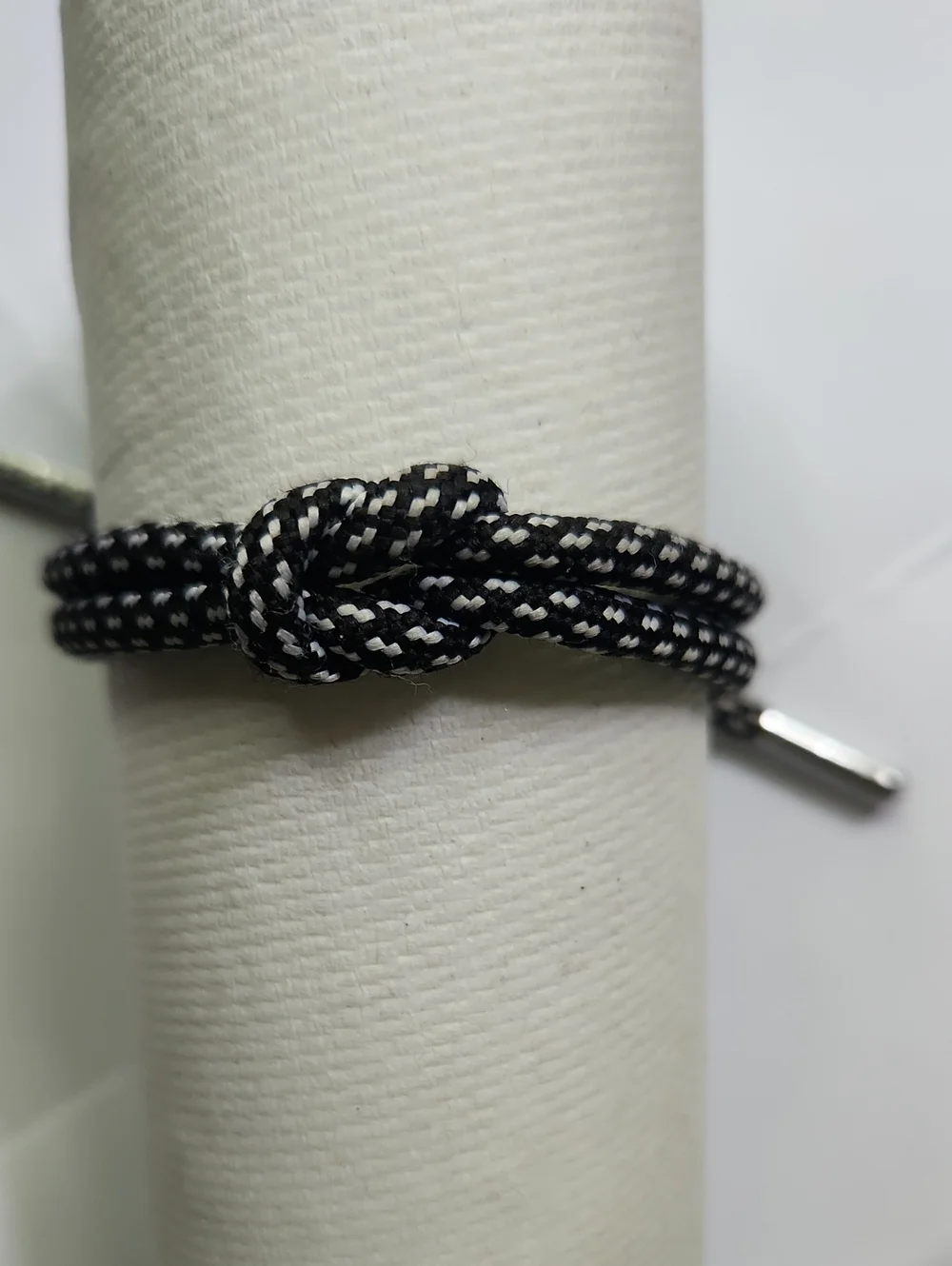 Rastaclast Black & White Knotted Rope Bracelet